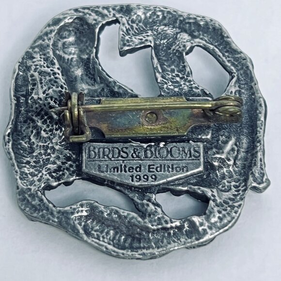 Lot Of 2 Birds & Blooms Pewter Bird & Flower Themed Pin (751) - Picture 4 of 6